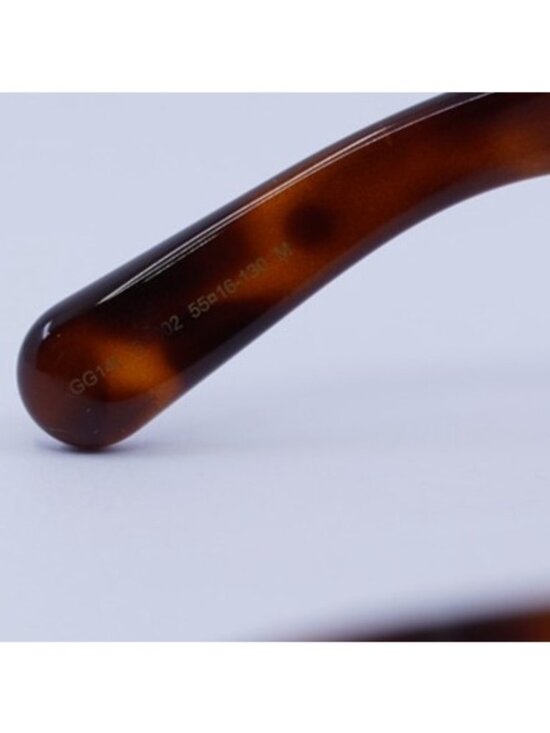 Gucci GG1402S 002 Sunglasses Havana Square Frame, Brown Lenses main image 9